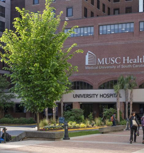 The exterior of the MUSC Health University Hospital in South Carolina.