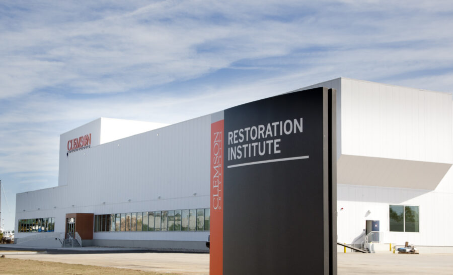 The exterior of the Clemson Restoration Institute.