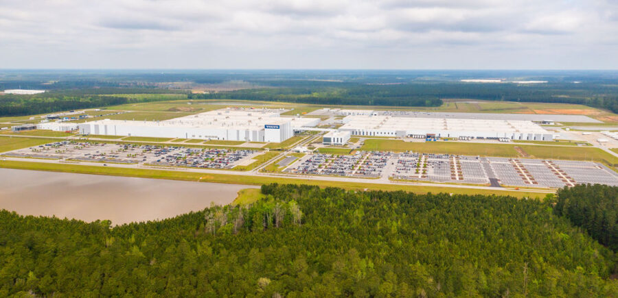 An aerial view of the Volvo industrial park in Berkeley County.